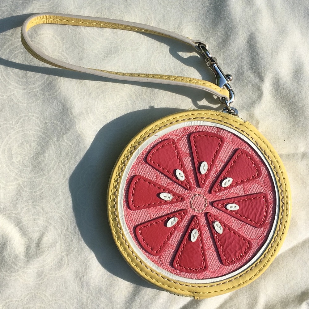 Brand New Coach Grapefruit Coin Purse